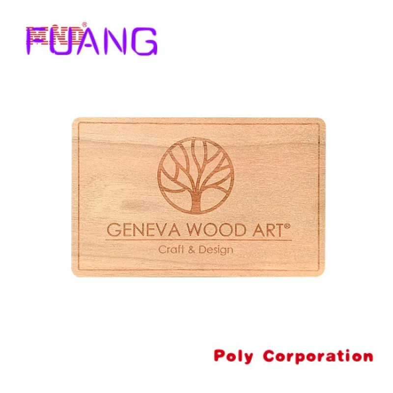 Custom  Recyclable NFC Wooden Card Customized Logo Engraved RFID Bamboo Wood Card For Business