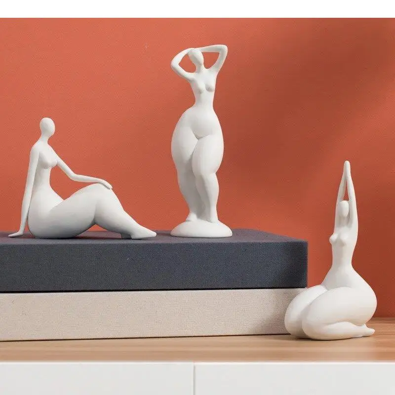 Fat Man Figures Statue Desk Decoration Abstract Artwork Ornaments Crafts Minimalism Character Sculpture Room Aesthetics Decor