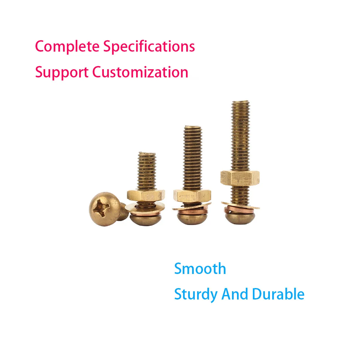 Kreuzförmiges Messing-Muttern-Set mit rundem Kopf