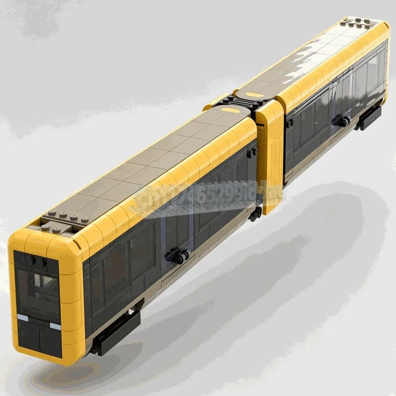 1032PCS Metro Subway Train Model City Scale Custom Puzzle Creative DIY Assembly Educational Building Block Architecture Toy Gift
