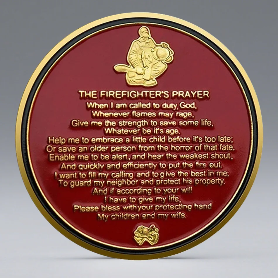 US Firefighters 343 Fallen Souvenir Coin Gold Plated Valor Firefighter Pride Collectible Coins