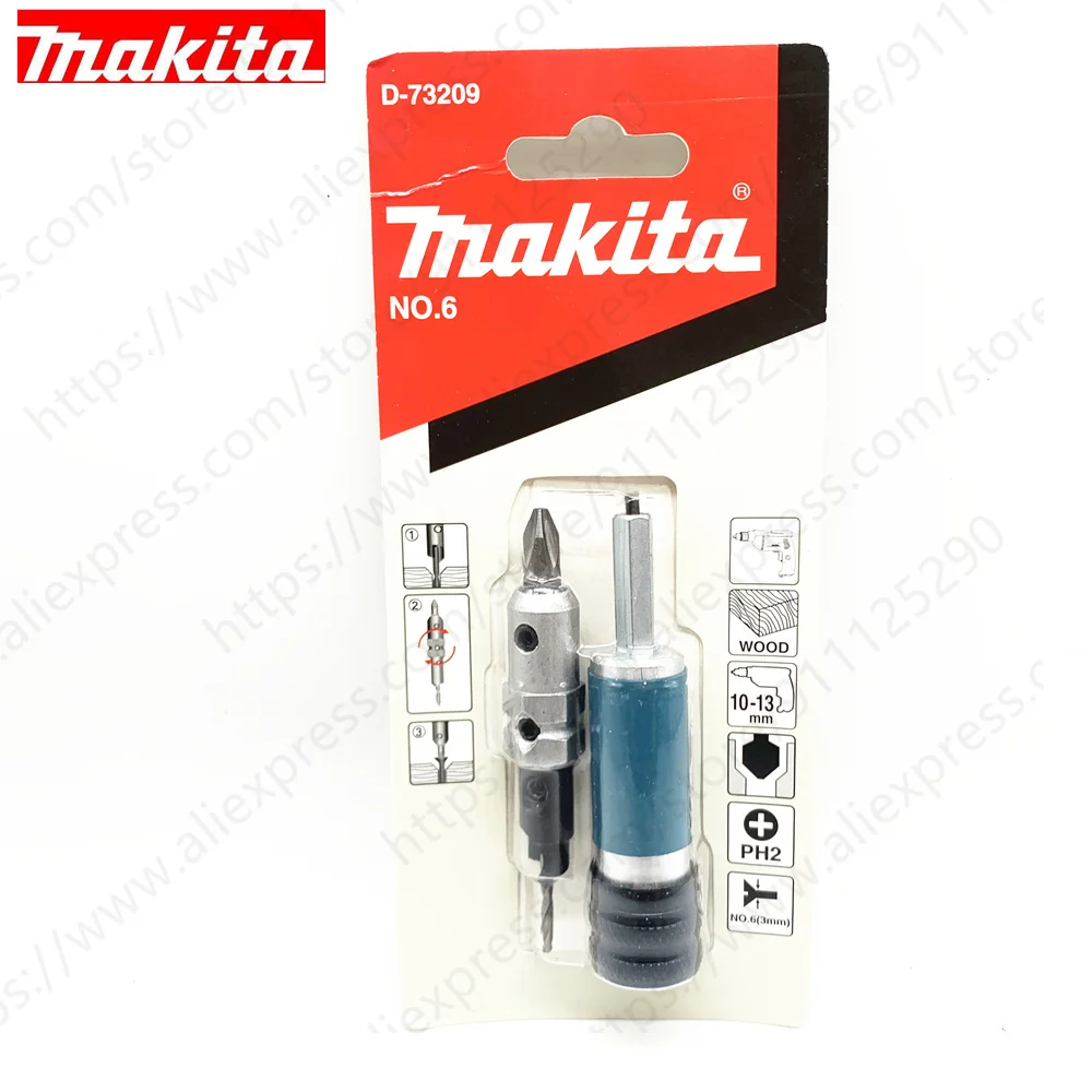 Makita #6 #8 #10 Gauge Drill Countersink Drive Bit Multifunctional Woodworking Batch Drill Combination D-73209 D-73215 D-73221