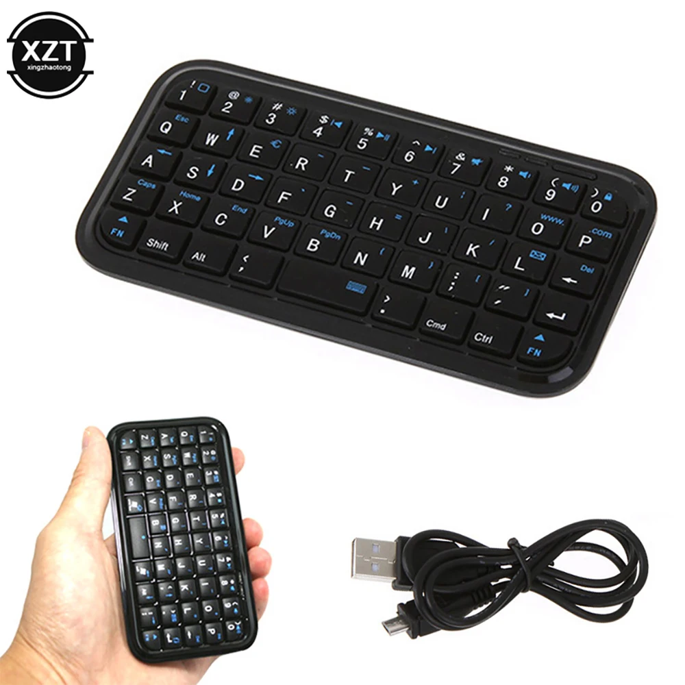 Mini teclado bluetooth 3.0 recarregável fino tamanho de viagem teclado sem fio pequeno portátil 49 teclas teclado para tablets smartphone