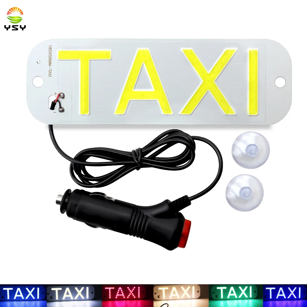 1Pcs Taxi Led Car Windscreen Cab indicator Sign Lamp LED Windshield COB Taxi Light Lamp White Red Yellow Ice Blue 12V