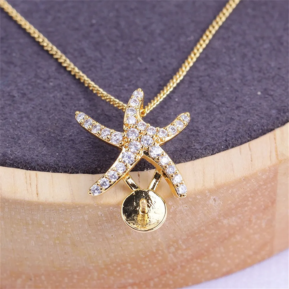 

14k Gold Plated Endant Connectors Gold Color Pendant Clasps Hooks For DIY Pearl Pendant Setting Necklace Jewelry Making Findings