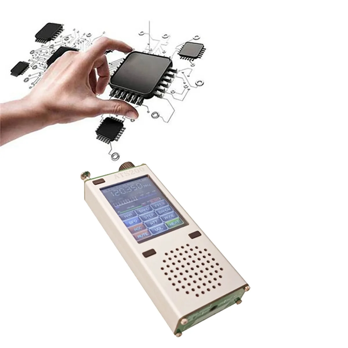 Supernew ATS200 Full Band Radio SI4732+ESP32+Bluetooth+2.4 Inch Touch Display FM AM LSB Multi-Mode Radio