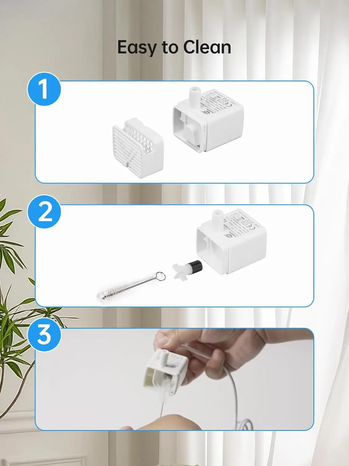 1 Stück Wasserpumpe für Haustier-Trinkbrunnen, Bürstenlose Wasserpumpe 5V DC Ultra-Leise USB (Nur Wasserpumpe ohne Stecker für Brunnen) – Detail 22
