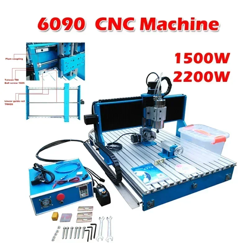 Mini Cnc Machine CNC 6090 Metal Engraving Machine Wood Router PCB Milling Steel Engraver with Linear Guide Rail