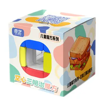 奇藝空心三明治魔方3x3專業無貼紙速擰指尖玩具空心三明治3x3魔術方塊益智玩具禮品 10 best sales 虛空立方體 - №6