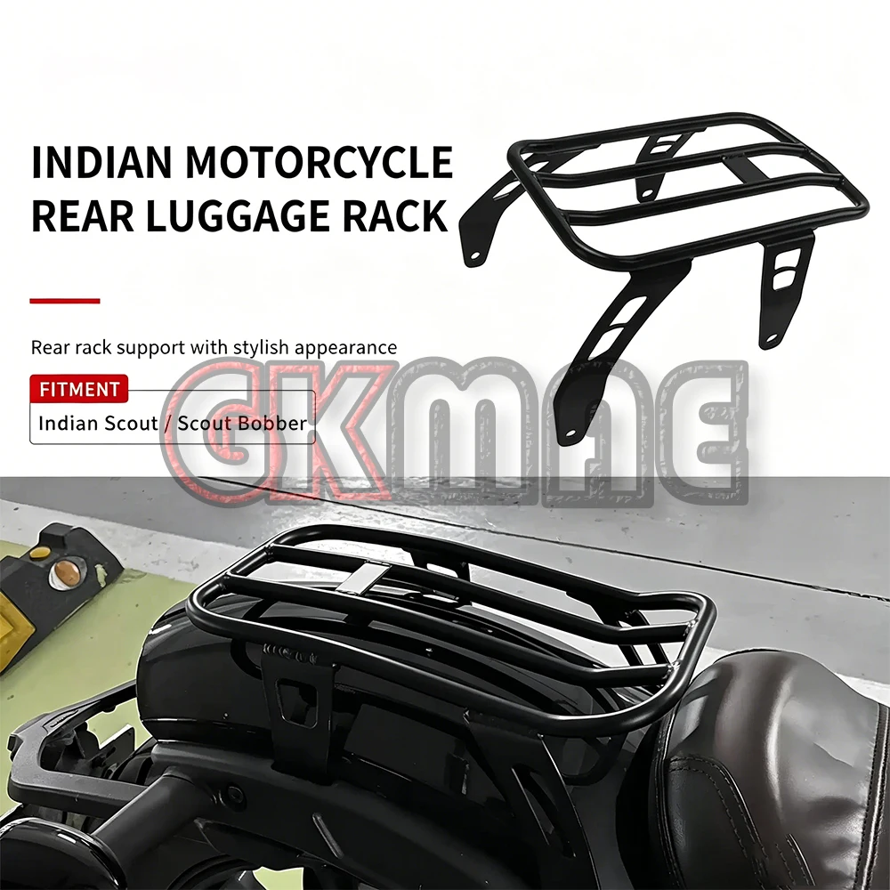 Fit For Indian Scout Bobber 2015-2025 Motorcycle Modified Rear Luggage Rack Rear Tail Rack Seat Rack Trunk Holder Backrest Frame