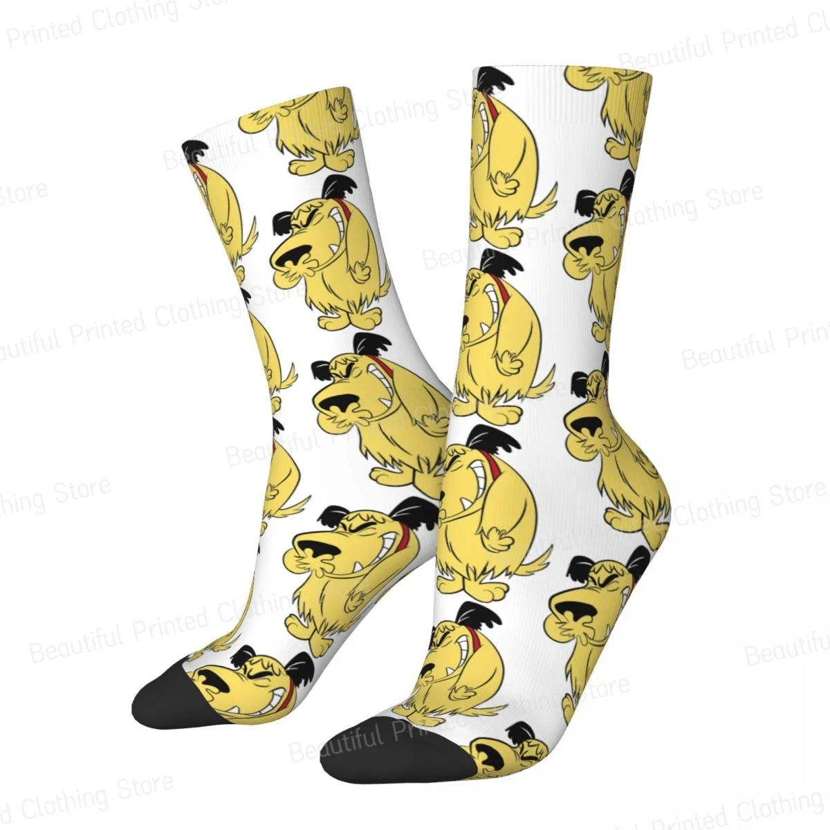 Laughing Muttley Wacky Races Unisex Four Seasons Socks Outdoor Fun printing Socks Street Style Crazy Sock