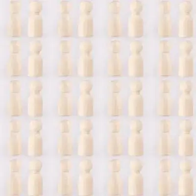 

40 шт. деревянные колышки люди незавершенные украшения «сделай сам» прочный материал для украшения дома поделки из дерева 35 мм колышек