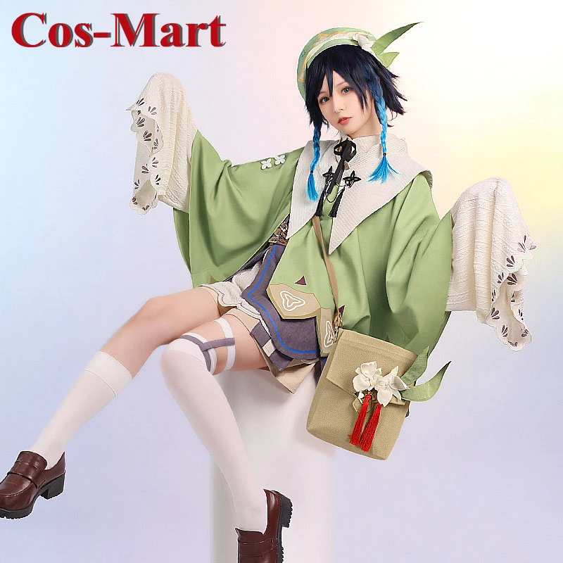 Cos-Mart Game Genshin Impact Venti Cosplay Costume Memories Lovely Uniforms Activity Party Role Play Clothing