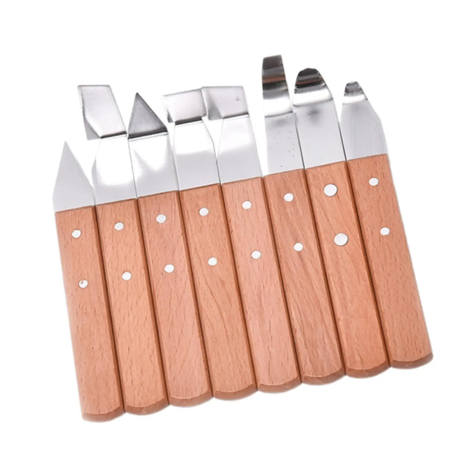 8Pcs Craft Trimming Ceramic Tools Set Practical Easy to Use Clay Sculpture Knives for Spoons Pumpkins Woodgrain Cups Woodworking