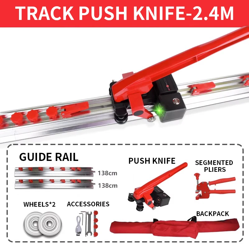 Large plate track sliding knife push knife cutting machine High precision rock plate large plate floor tile track push knife cut