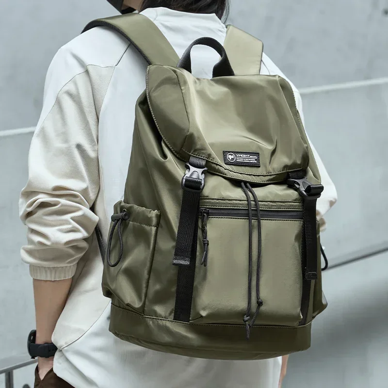 MOYYI Casual Backpack for Men Waterproof Flap Backpack Fashion Laptop Dayback Fit 15.6 inch School Hiking Traveling Rucksack