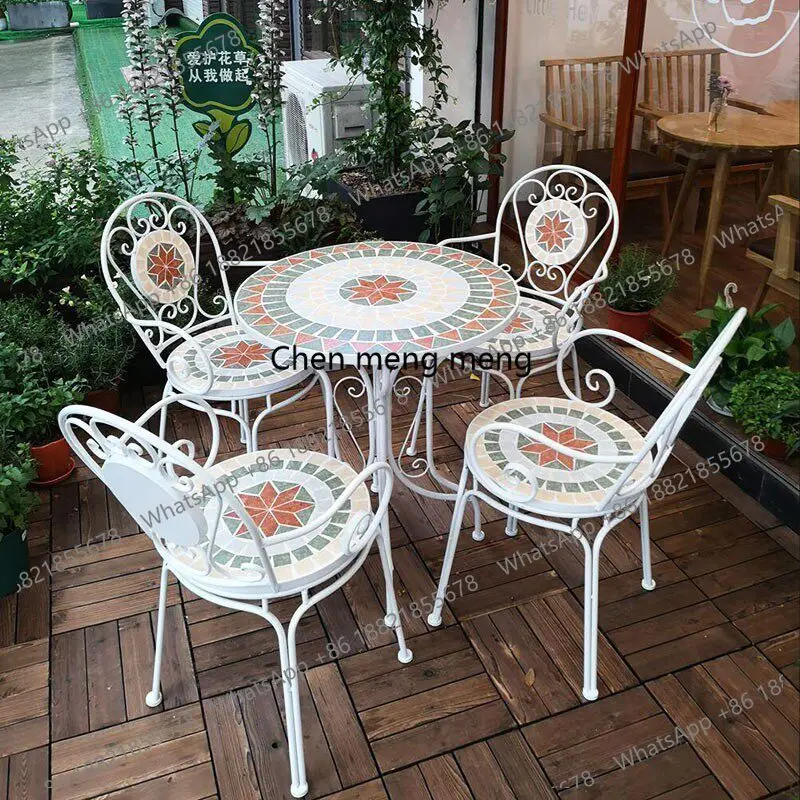 

Balcony Modern Garden Set Nordic Design Retro Minimalist Fashion Garden Set Homestay Leisure Furniture Tuinmeubelset