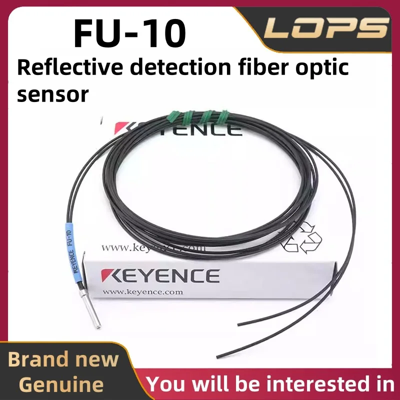 FU-10 100% Genuine KEYENCE Fiber Optic Sensor with Adjustable Spot Size for Reflective Detection,welcome to inquire