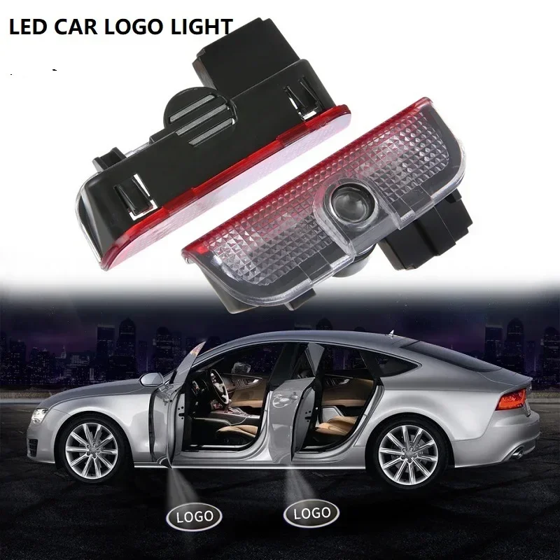 

2pcs LED Logo Lamp Car Door Welcome Light Courtesy Lamp For Golf Passat CC T-ROC Touran Scirocco Tiguan Jetta Sharan R Rline