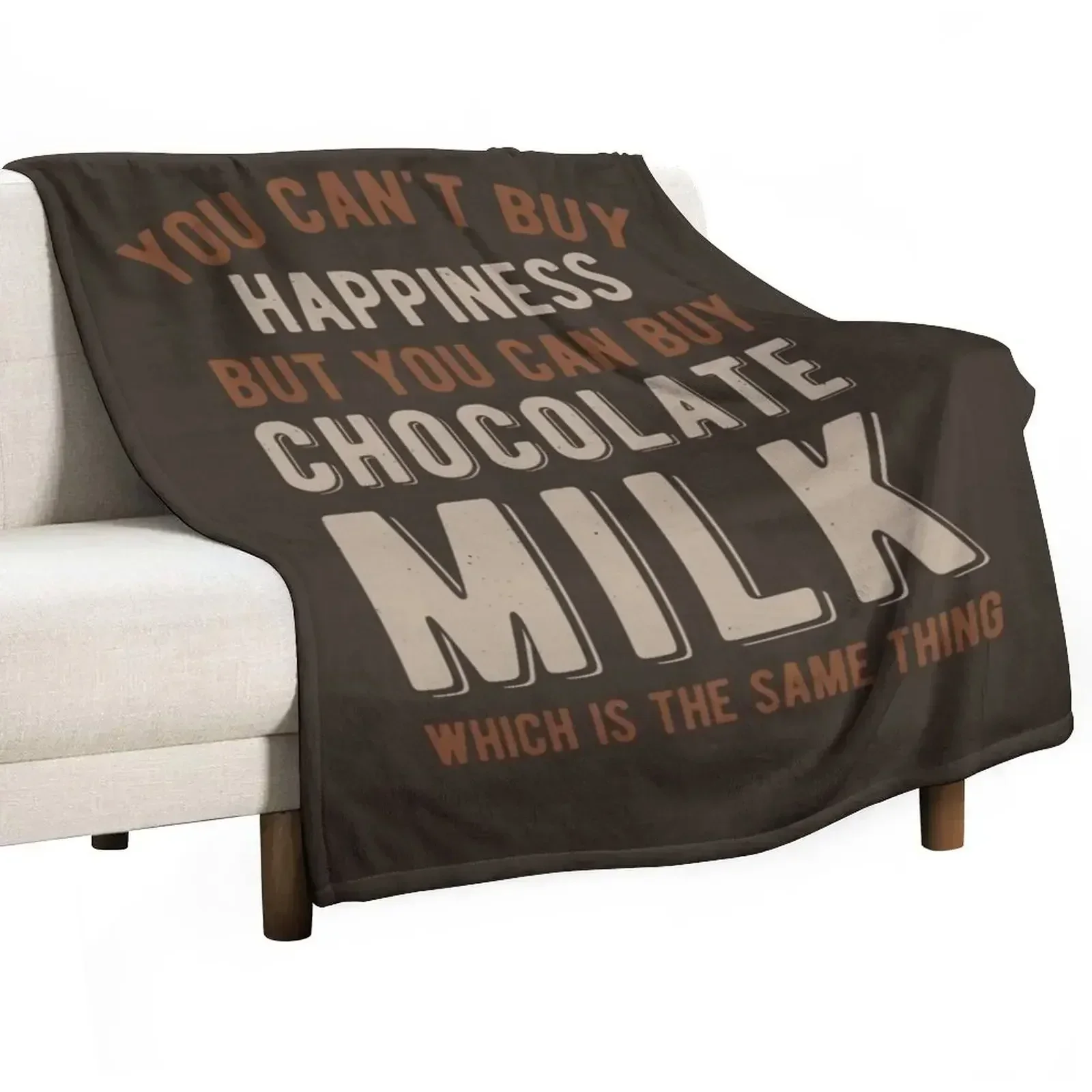 

Funny Chocolate Milk Throw Blanket Warm Accent Blanket for Living Room Decoration