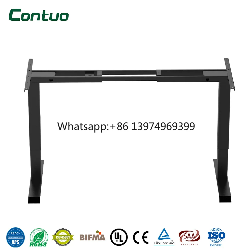 Modern Electric Dual Motor Length Adjust Expandable Height Adjust Lifting Standing Computer Office Sit Stand Desk Frame