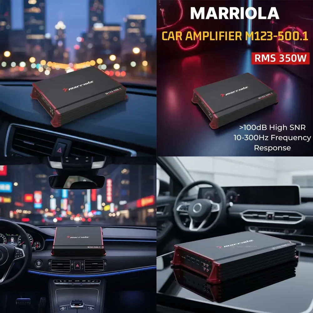 1*350W RMS REAL POWER M123-500.1 High Quality 1 Channel Class Car Powerful Amplifier