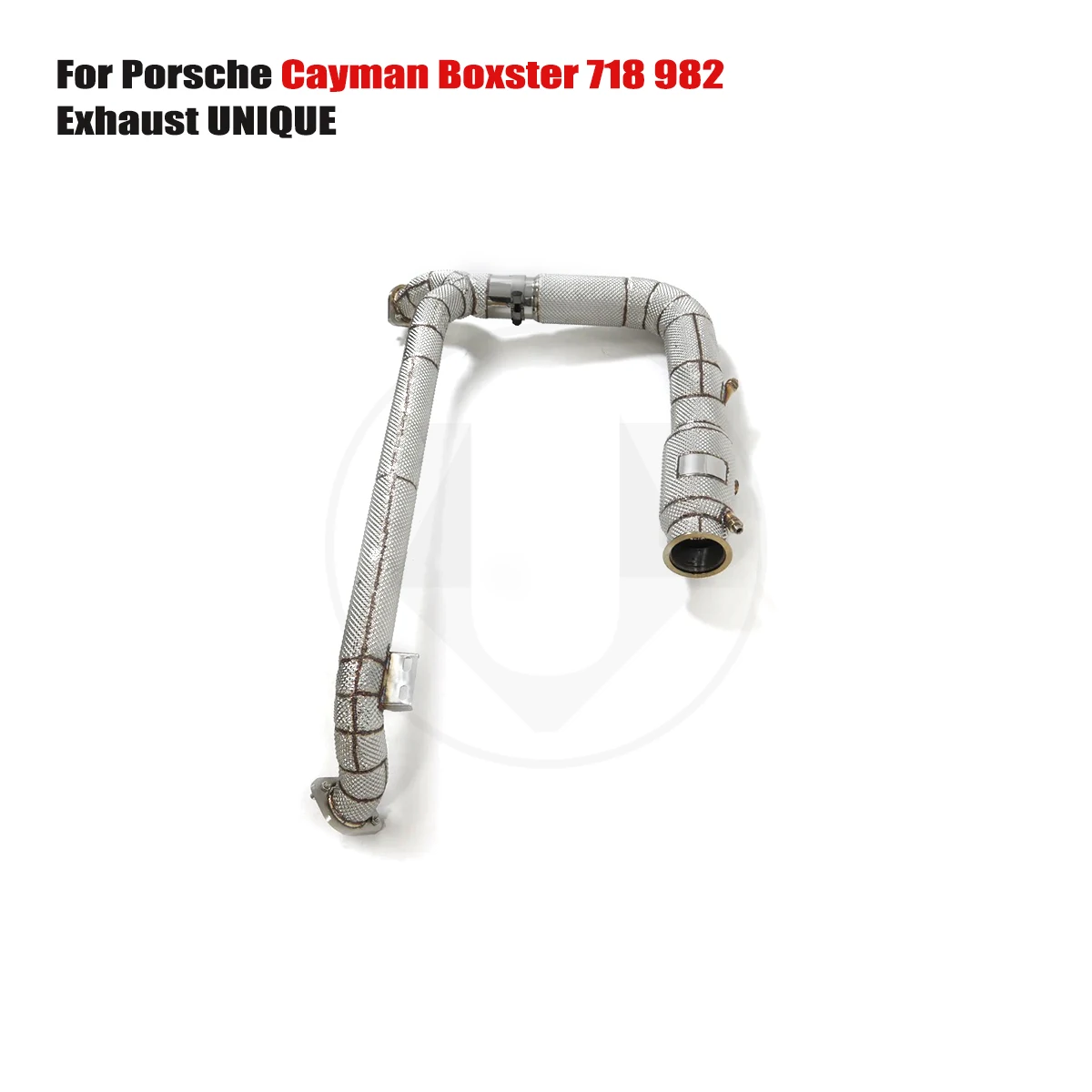 

UNIQUE For Porsche Cayman Boxster 718 982 With insulator downpipe With cat/without cat exhaust pipe