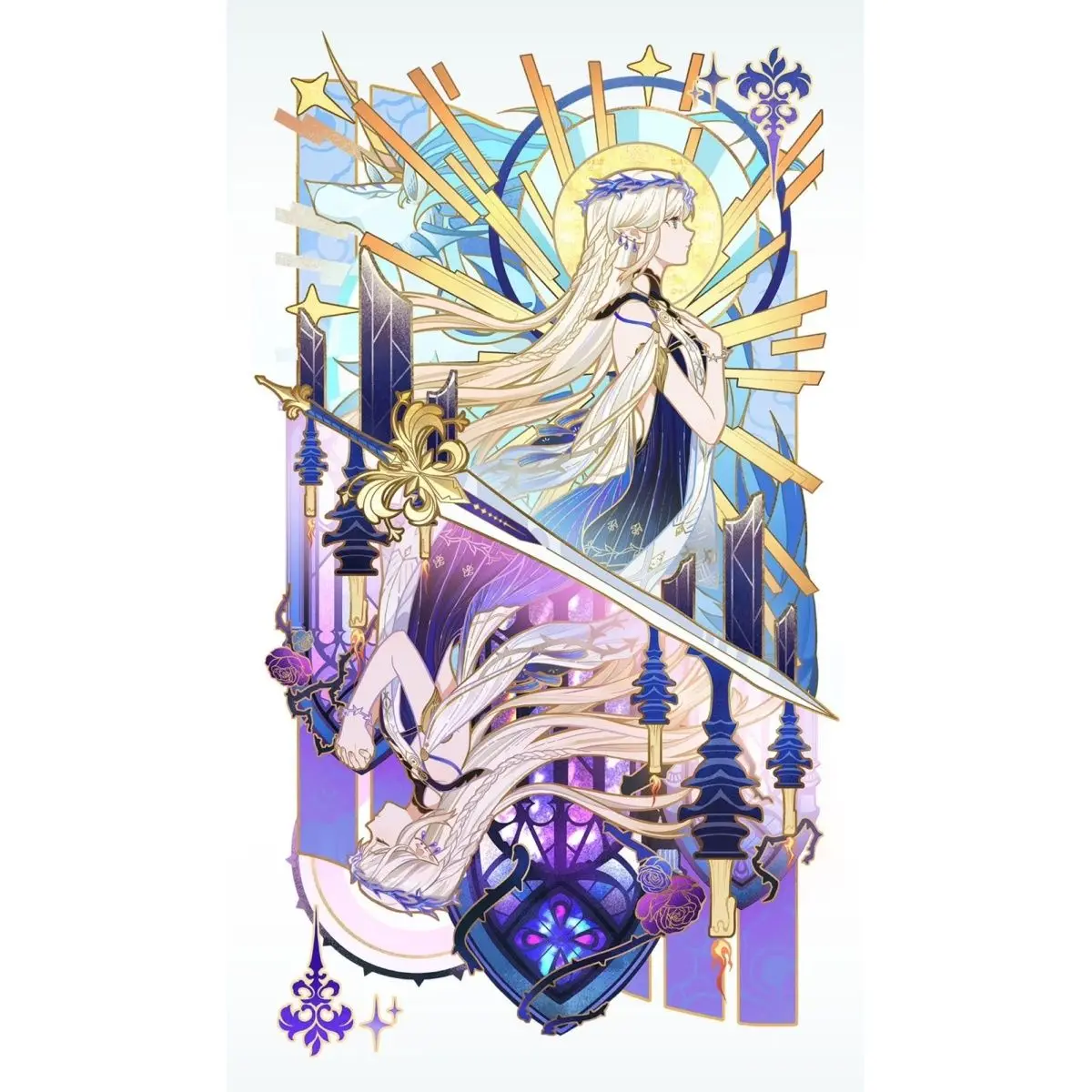 Wuthering موجات Canterella Cartethyia معلقة رأسا على عقب مجموعة تأثيري سطح المكتب ديكور حامل الشكل الاكريليك نموذج لوحة هدية #2