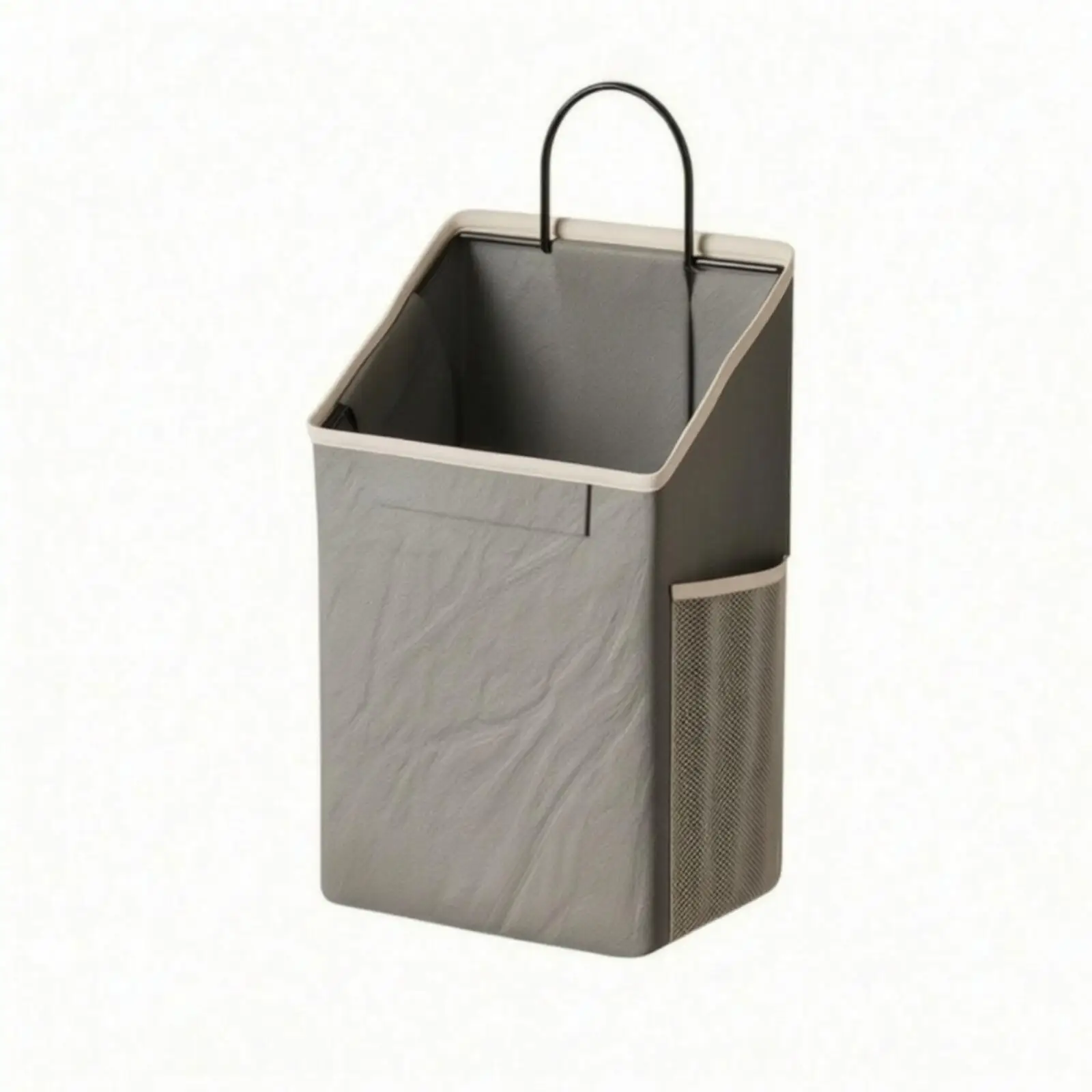 Hanging Storage Organizer with Mesh Side Pocket Easy to Install Hanging Pocket Organizer with Metal Hook Structured for