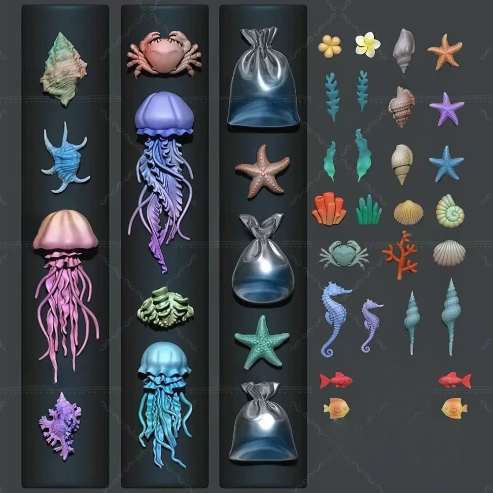 Nailart Marine Life Mold 3D Carving Silicone Nail Mould Template DIY Manicure Deco Tools - Image 5