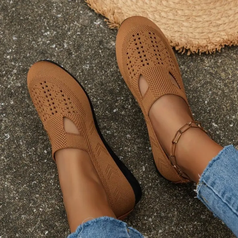 Vrouwen Flats Schoenen 2024 Nieuwe Lente Mesh Sneakers Mode Platform Ademende Casual Dames Wandelen Loafer Schoenen Plus Maat 42 43