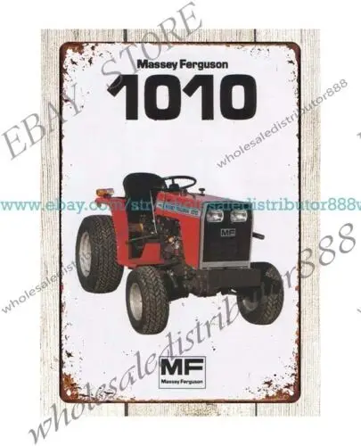 1pcs 1980s MASSEY FERGUSON MF1010 tractor agriculture machinery metal tin sign decor