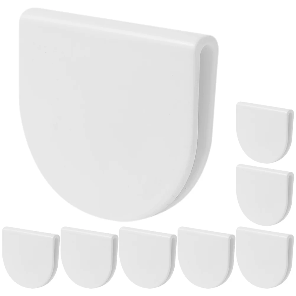 8 Pcs Hook Shower Curtain Clip Clips Weights Splashproof Guard Holder for The Wall Liner White