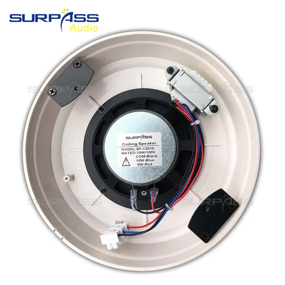 Constant Pressure PA System Passvie Music Ceiling Speaker In Wall Installation 5'' Ceiling Speaker For Home Amplifier 100V/70V