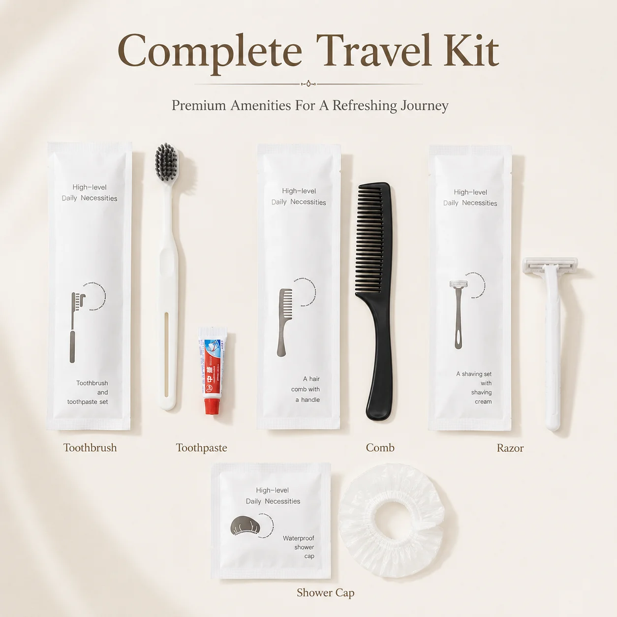 Premium Disposable Guest Toiletry Kit 3