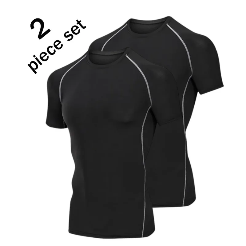Men's tight fitting sports T-shirt short sleeved/long sleeved training fitness top men's quick drying running sports T-shirt