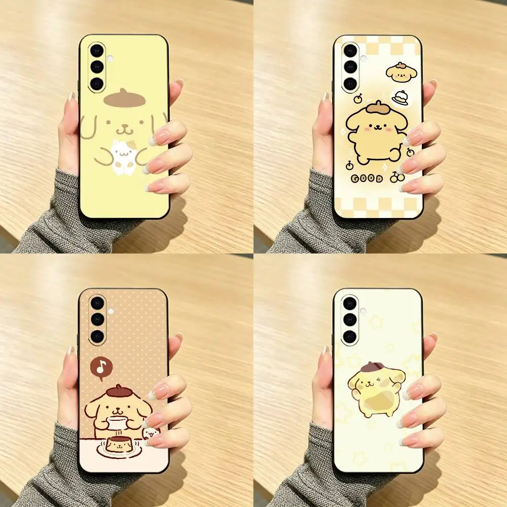 Cartoon P-Pompompurins Cute  Phone Case Black Silicone Soft For Samsung Galaxy A73,A72,A71,A70,A53,A52,A51