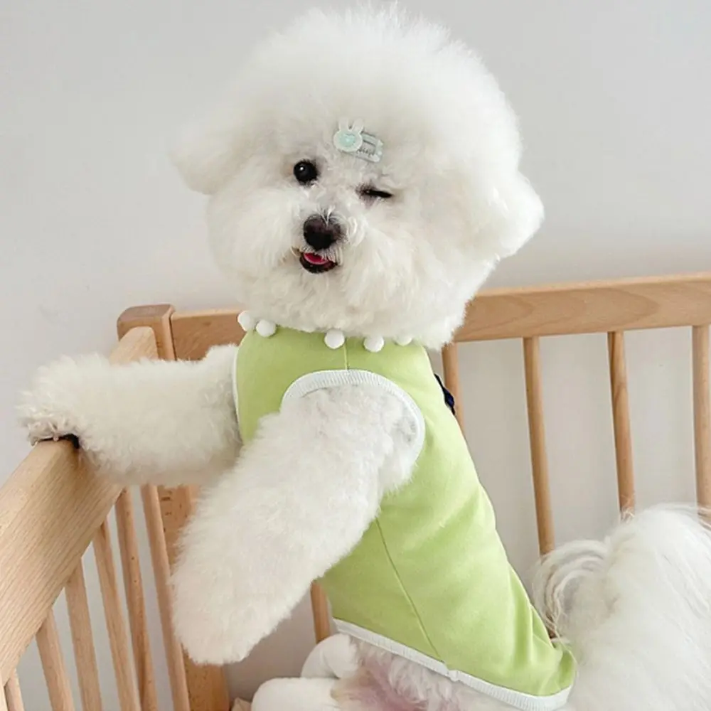 Ins Style mignon été gilet pour animaux de compagnie respirant doux chien haut sans manches Polyester animal de compagnie débardeur été