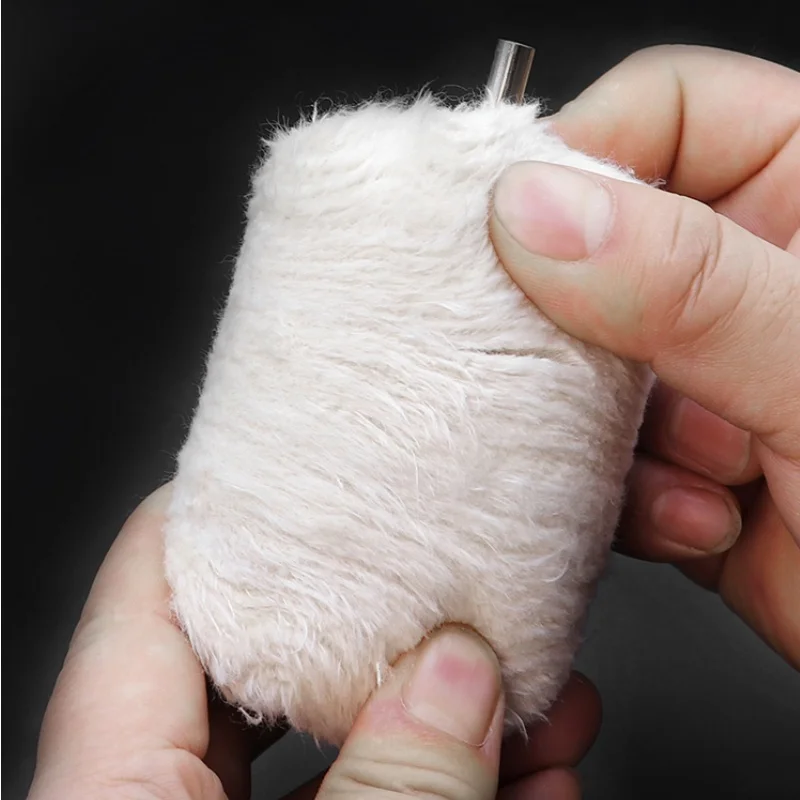 40mm-100mm Buffing Polishing Wheels Cotton Lint Cloth Car Metal Jewelry Mirror Polishing Wheel 6mm 1/4 Shank Waxing Buffing Pad
