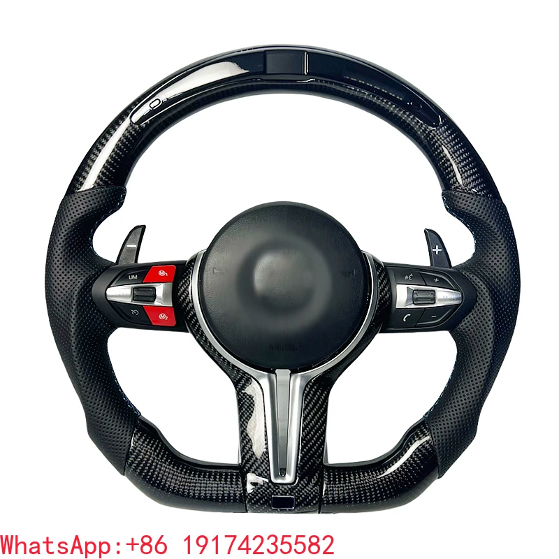 

For BMW M Series F80 F82 F10 F12 F13 F15 F16F20 F22 F30 F31 F32 F33 F36 M2 M3 M4 M5M6E90E92E93 LED Carbon Fiber Steering Wheel