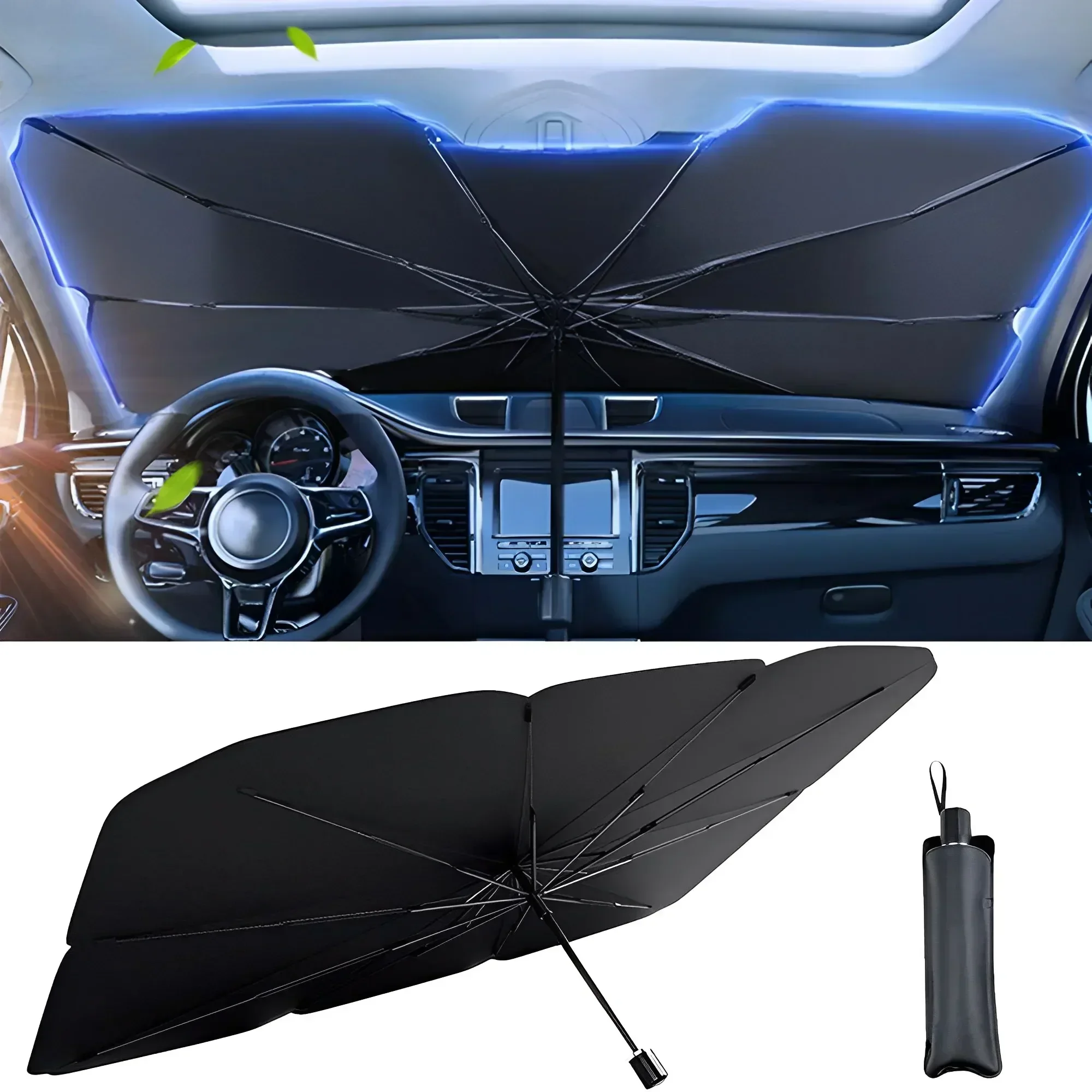 Foldable Car Sunshade Umbrella Summer Hot-selling Cars Front Windshield Anti-freezing UV Protection Umbrellas Auto Accessorie