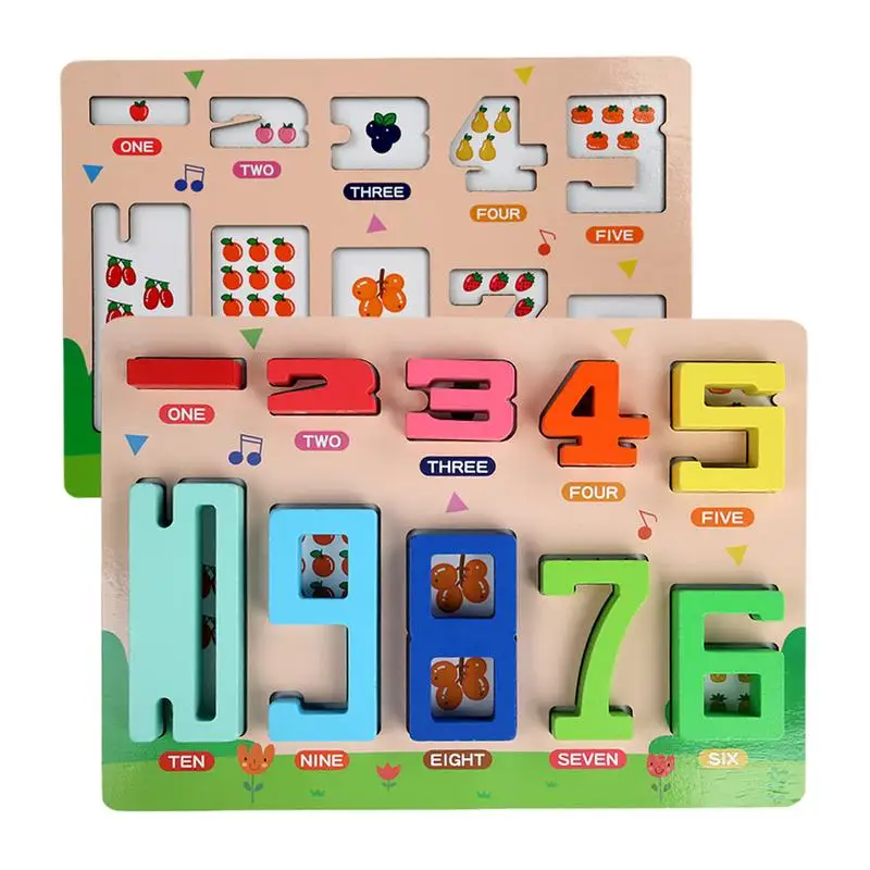 Juguetes de matemáticas Montessori, bloques de construcción apilables de números de madera, juguete de equilibrio Digital, juguete de aprendizaje preescolar con números para niños, regalos