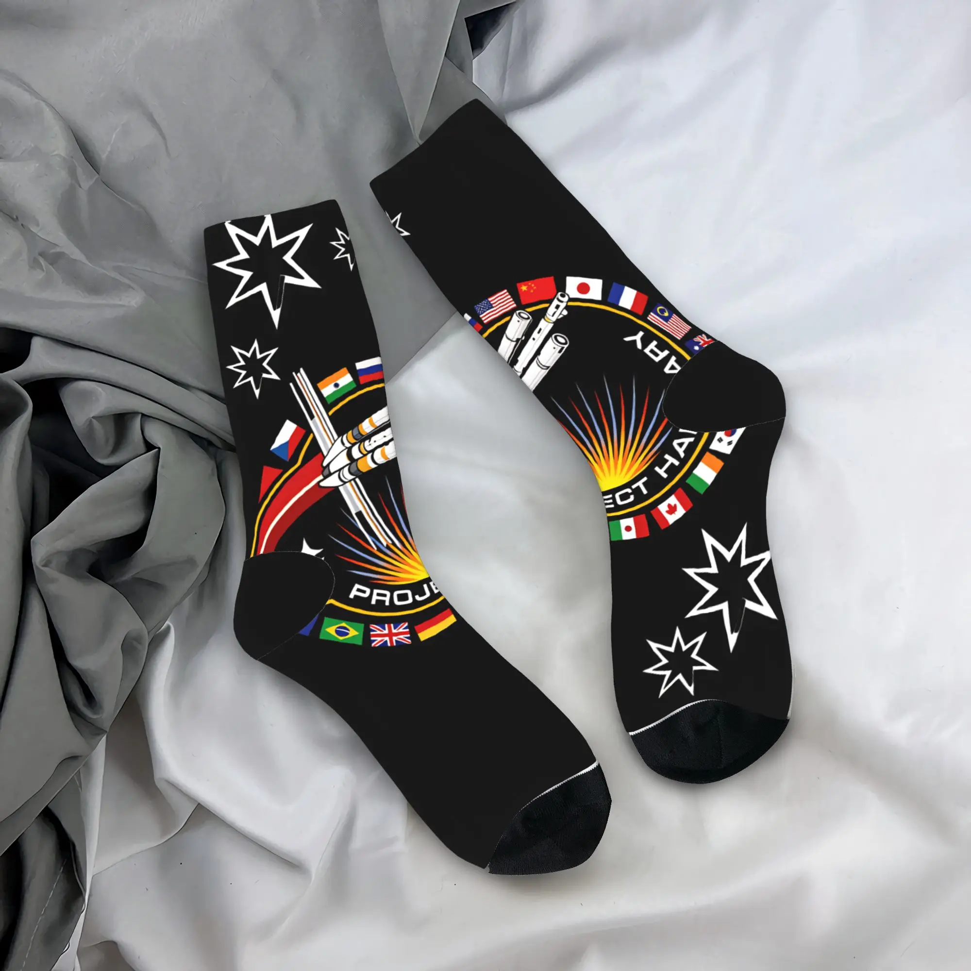Project Hail Mary Socks  Leisure Stockings Winter Non Slip Couple Socks Soft Breathable Printed Running Socks