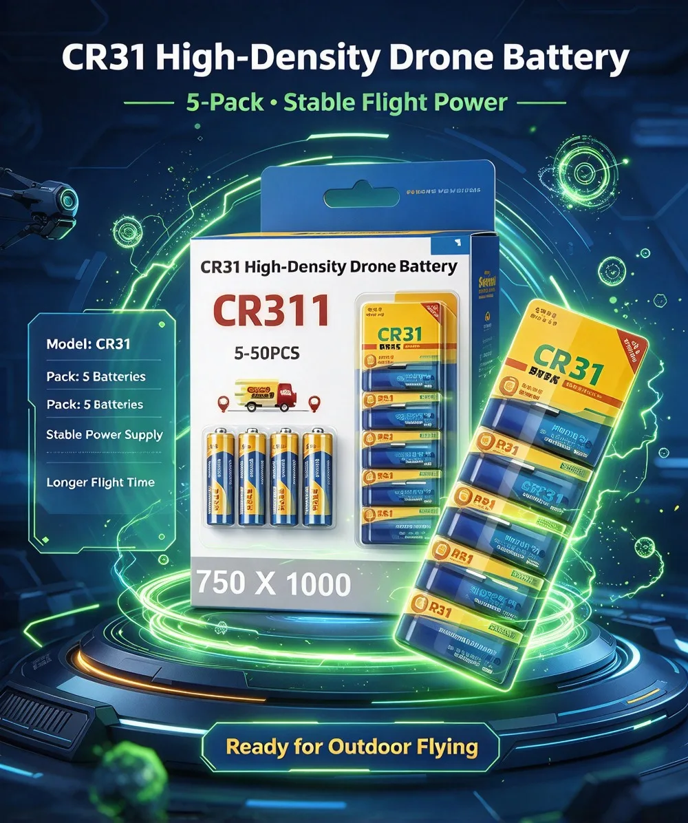 CR311 Pin Type Lithium Battery 5-50 Pack Stable Power Luminous Fishing Float Night Angling LED Electronic Buoy Replacement Cell