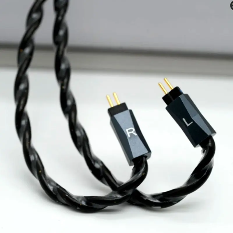 XINHS S50 FENIX HITAM |   Kabel headphone andalan dengan lapisan emas perak paladium dan inti graphene
