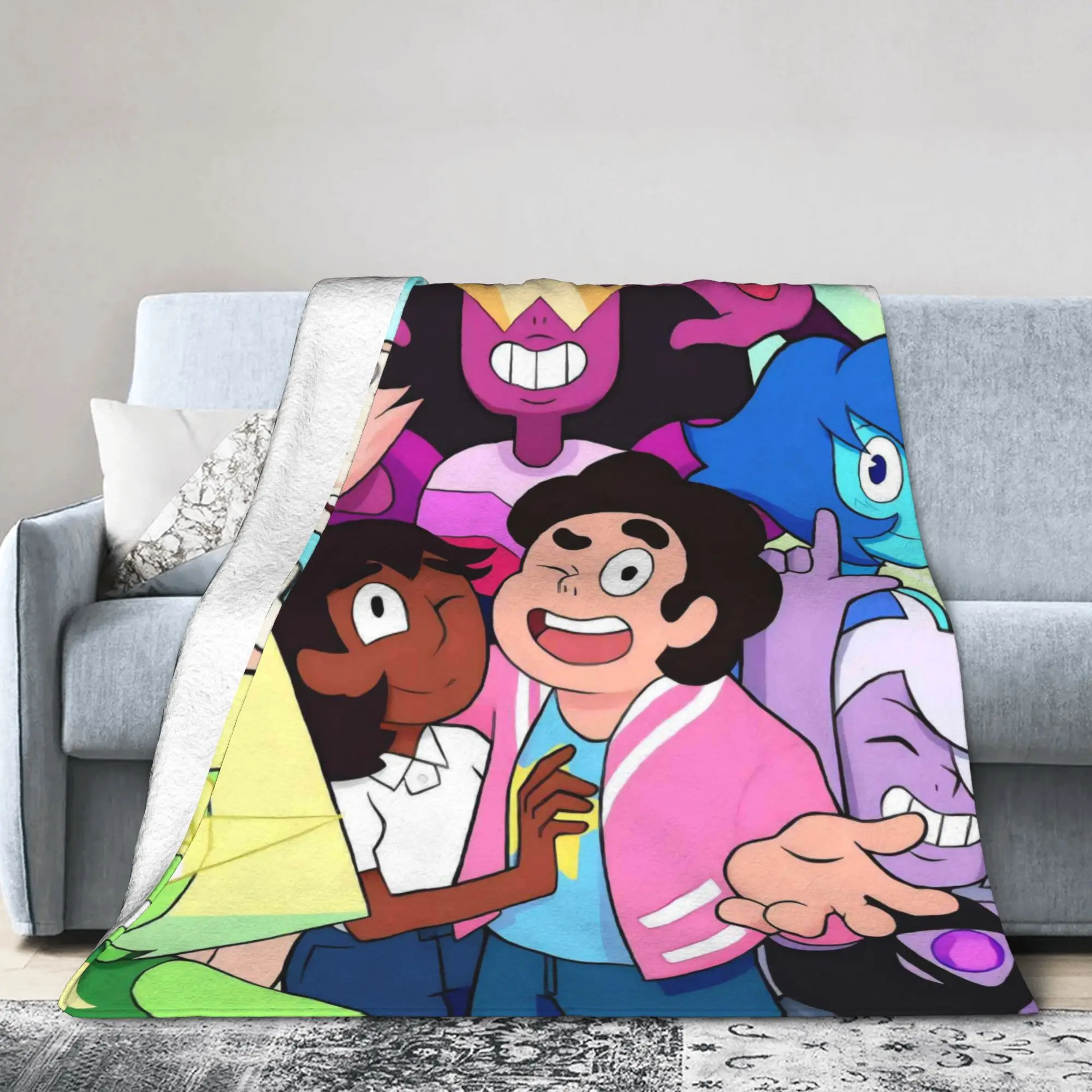 Custom 3D Printed Steven Universe Blankets Soft Flannel Summer Children Gift Cartoon Throw Blanket for Sofa Outdoor Bedding