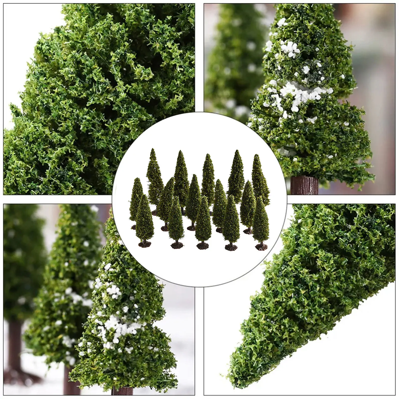 

Christmas Village Trees 9 Cm Diorama Trees Natural Look Variety Of Sizes Exquisite Craftsmanship High-quality Material