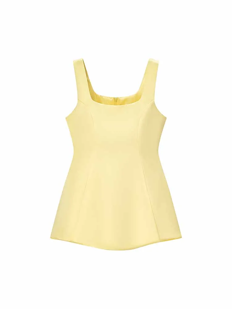 여성 봄 패션 다용도 민소매 단색 캐미솔 탑+ 엘라스틱 미디 스커트 여성 캐주얼 드레스 3피스 세트