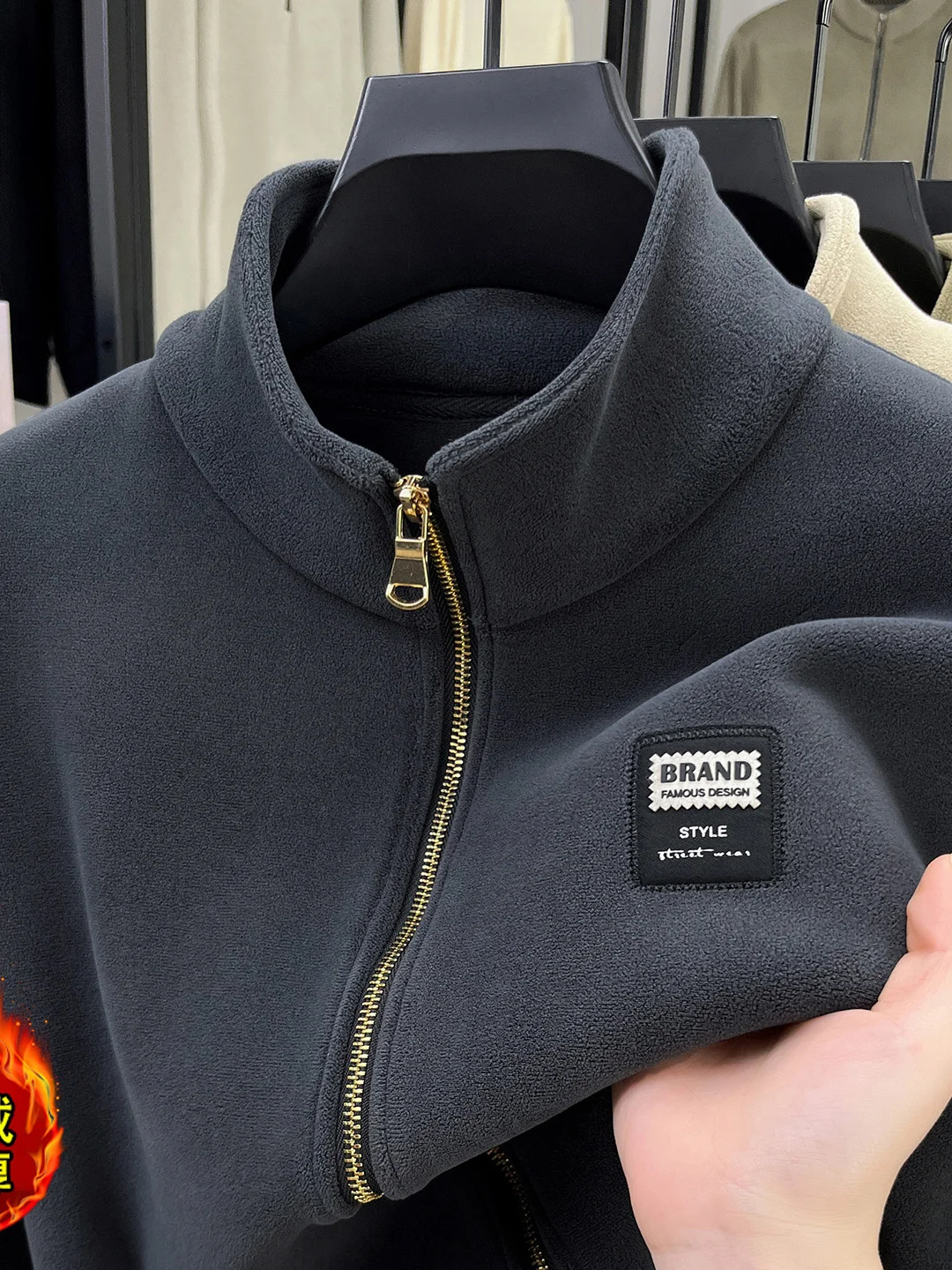 

Мужской зимний жилет Thiened Fce на молнии, двусторонний пушистый теплый повседневный вязаный жилет с воротником-стойкой