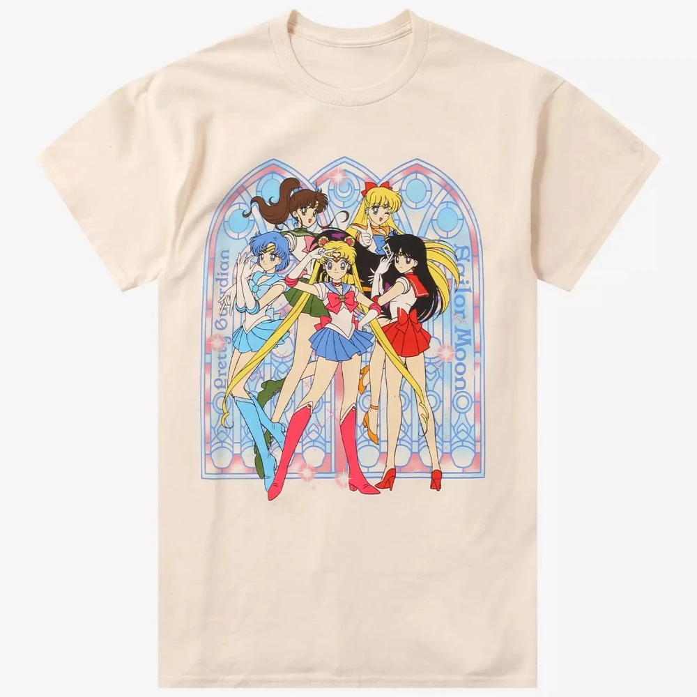 Streetwear 90er Jahre Anime Sailor Moon Retro Grafik T Shirt Sommer Baumwolle Männer Frauen T-Shirt Casual Trend Kurzarm Paar Hip Hop Top